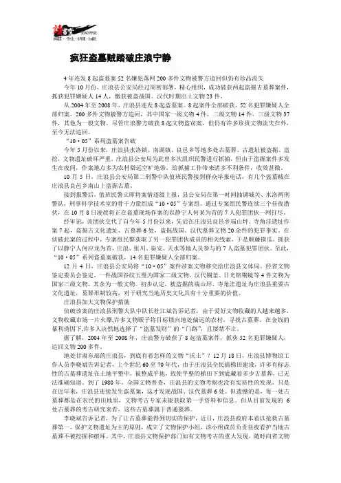 【甘肃要案实录】疯狂盗墓贼踏破庄浪宁静