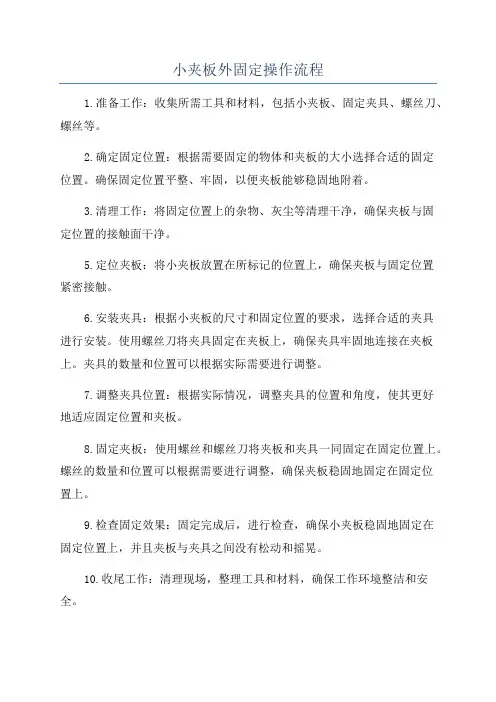 小夹板外固定操作流程