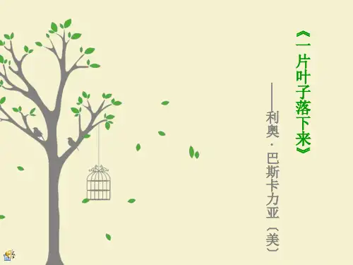 一片叶子落下来美文欣赏ppt课件