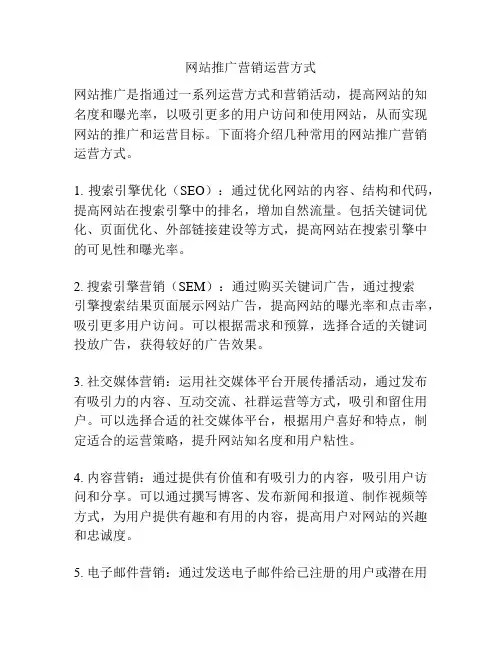 网站推广营销运营方式