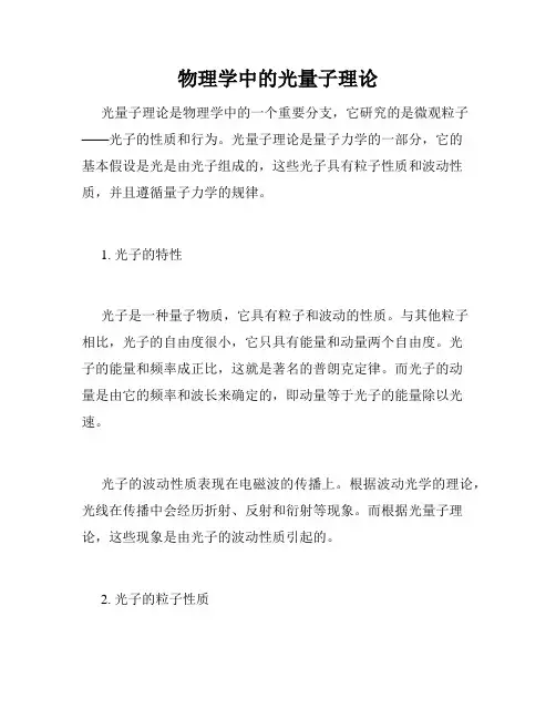 物理学中的光量子理论