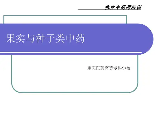 10-1果实与种子类中药果实类中药鉴定