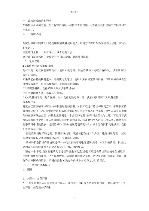 医疗器械耗材进医院流程