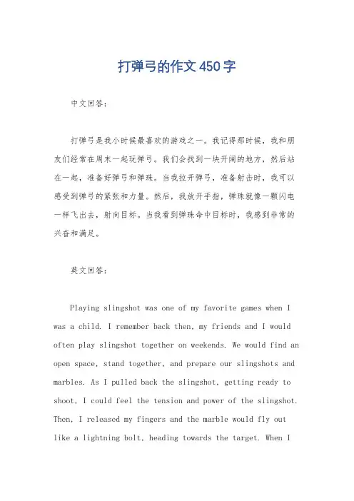 打弹弓的作文450字