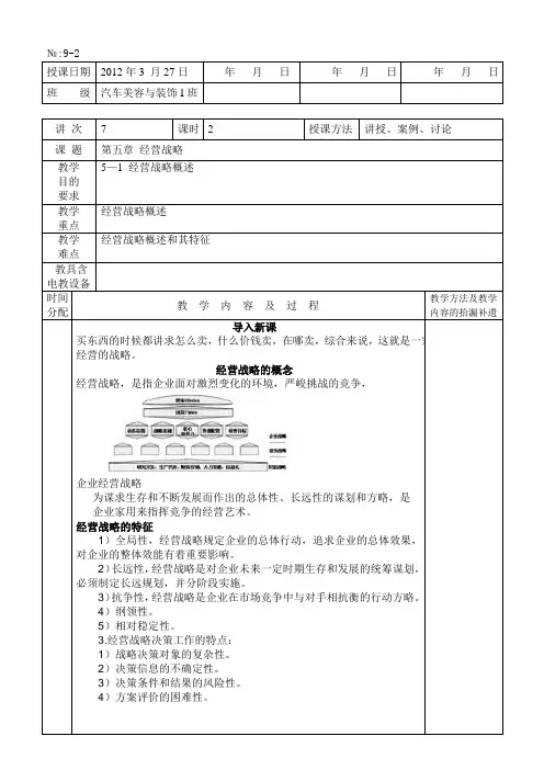 企业管理基础知识第五章教案