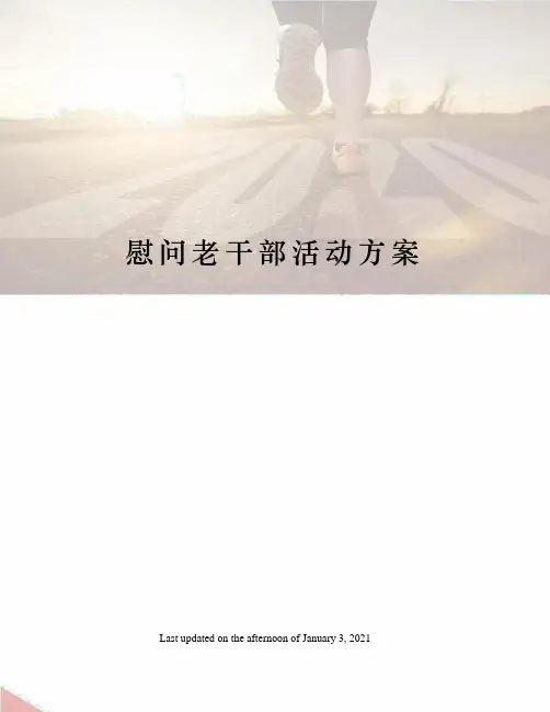 慰问老干部活动方案