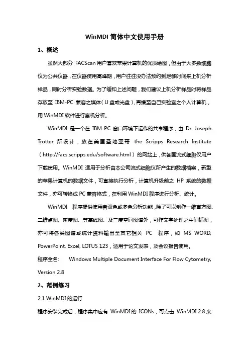 WinMDI简体中文使用手册