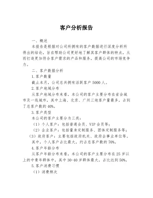 客户分析报告
