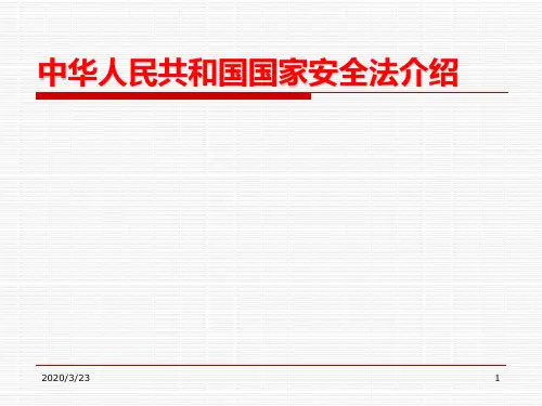 国家安全法课件 pt