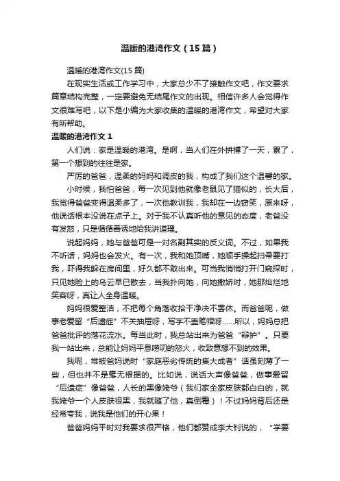 温暖的港湾作文（15篇）