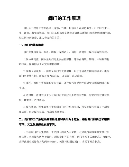 阀门的工作原理