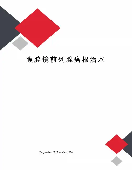 腹腔镜前列腺癌根治术
