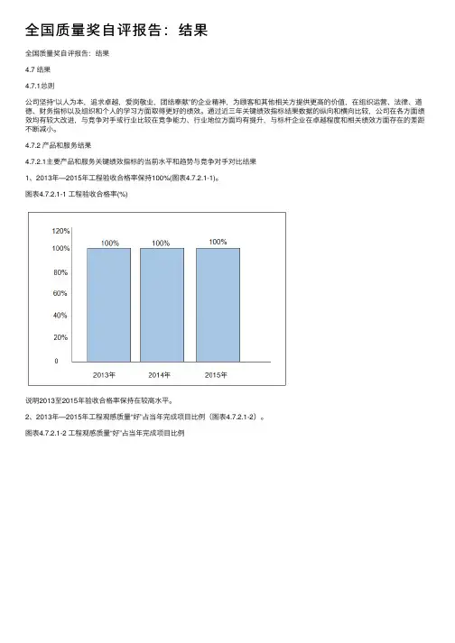 全国质量奖自评报告：结果