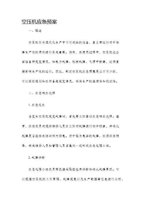 空压机应急预案