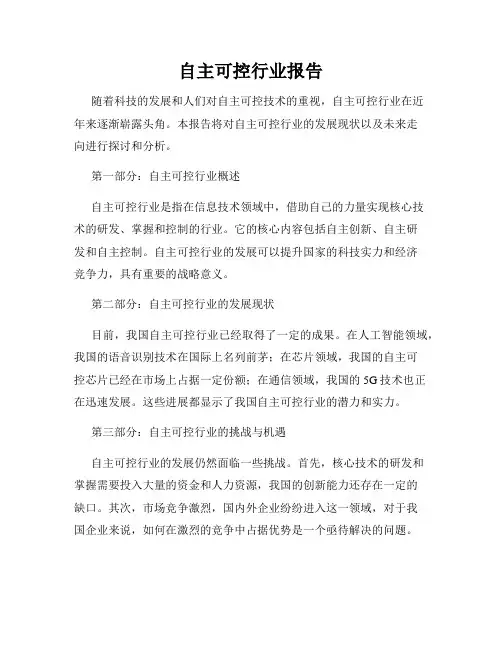 自主可控行业报告