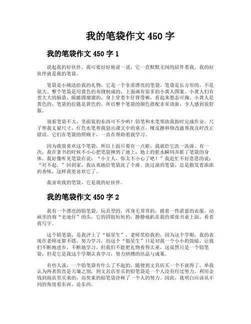 我的笔袋作文450字