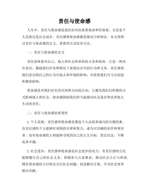 责任与使命感