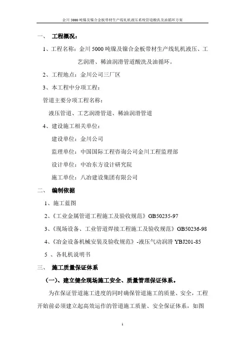 酸洗专项方案