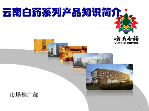 云南白药集团产品知识介绍PPT课件