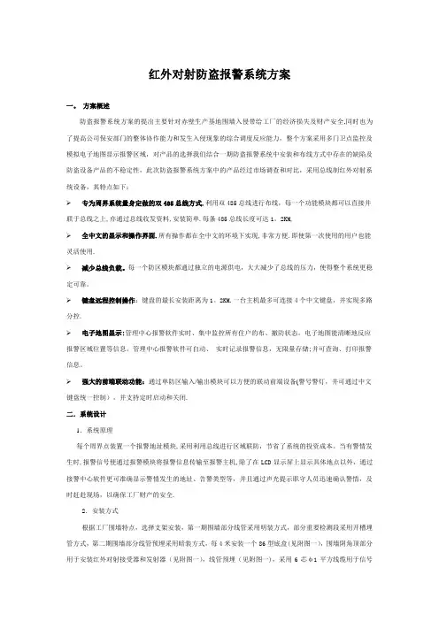 红外对射系统方案