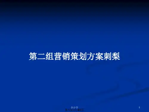 第二组营销策划方案刺梨PPT教案