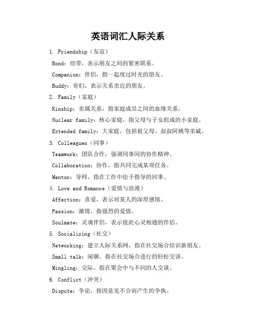 英语词汇-人际关系