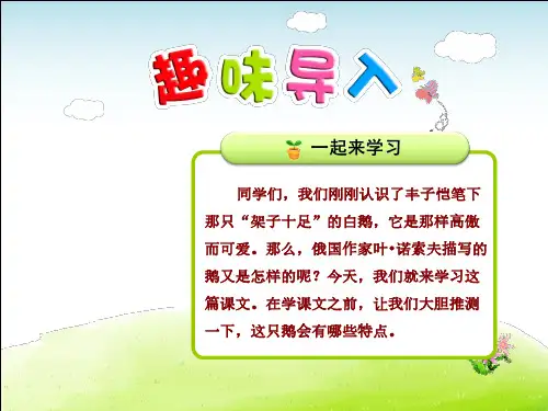 人教部编版四年级语文上册每课详解：第4单元第14课 白公鹅