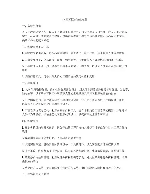 人因工程实验室方案