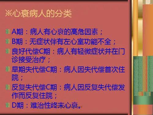 心力衰竭诊断和治疗教学培训幻灯课件