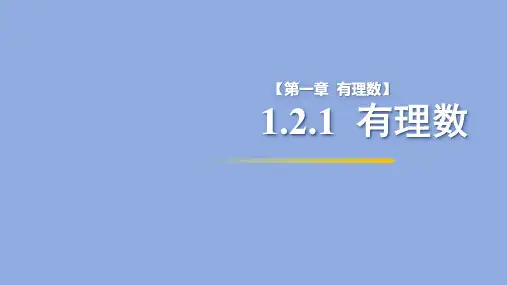 1.2.1有理数的概念 课件2024-2025学年人教版数学七年级上册
