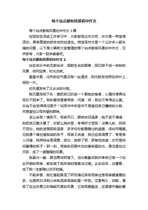 每个站点都有风景初中作文