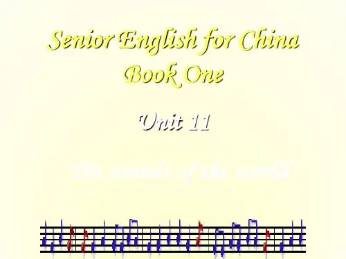高中英语第一册上unit11 The sounds of the world  Reading 1 ppt