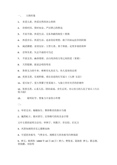 人物形象