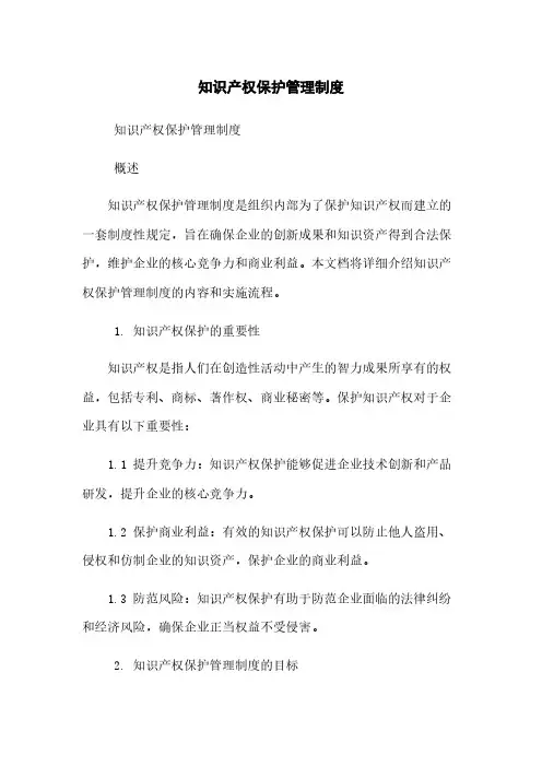 知识产权保护管理制度
