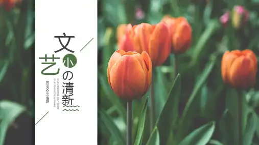花卉文艺小清新ppt模板