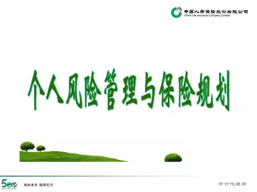 3风险管理与保险规划
