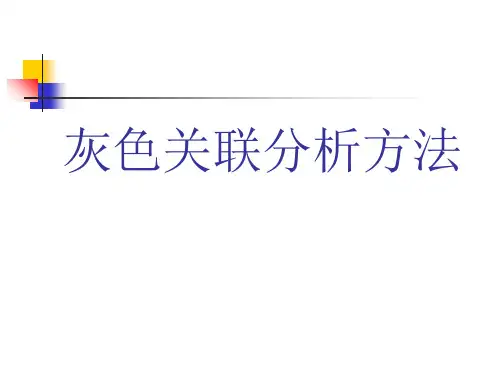 灰色关联分析方法 22页PPT文档