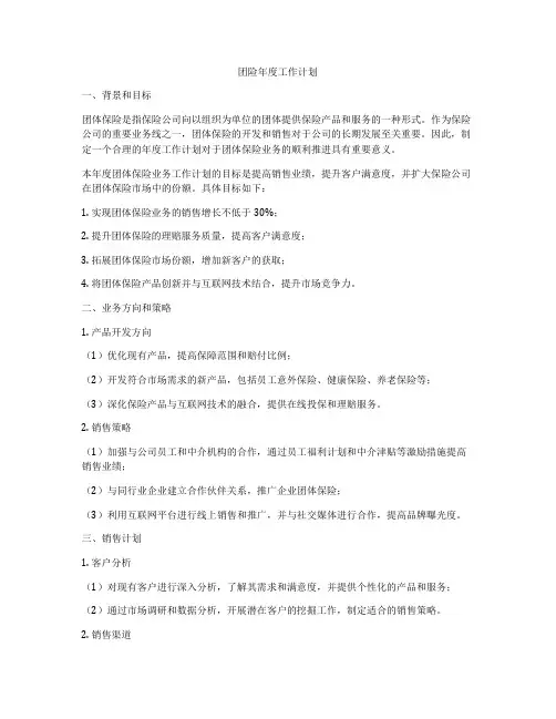 团险年度工作计划