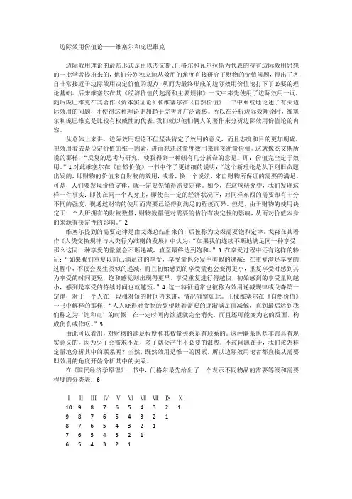 边际效用价值论