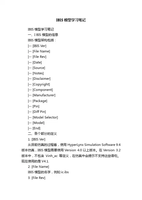 IBIS模型学习笔记