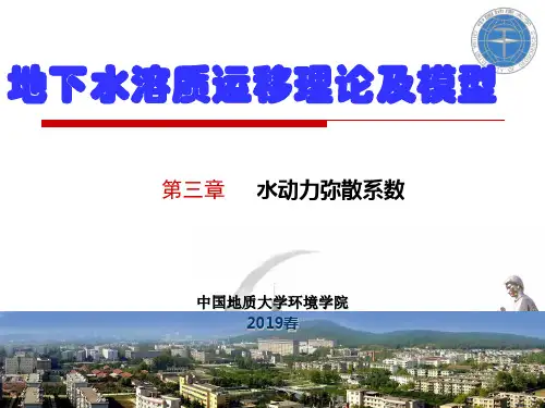 溶质运移理论-(二)水动力弥散系数-精品文档