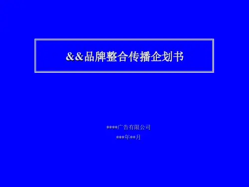 医疗行业企业品牌整合传播企划方案