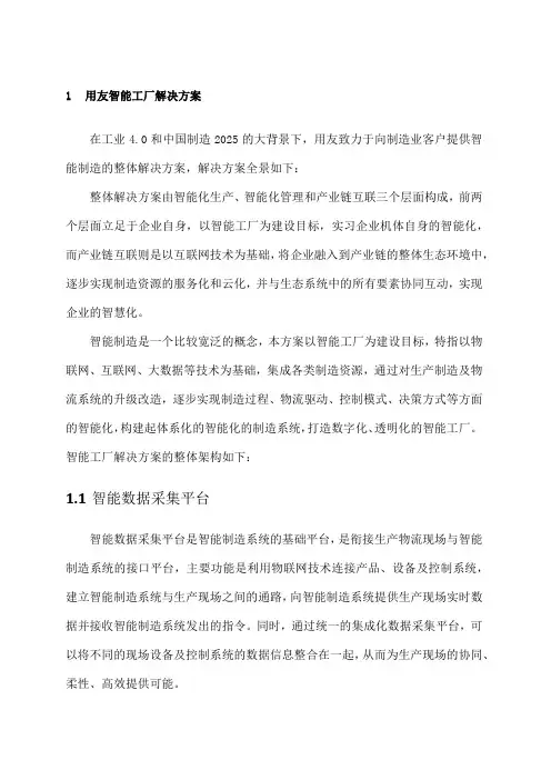 用友智能工厂解决方案