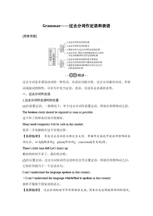 21-22版：Grammar——过去分词作定语和表语(创新设计)