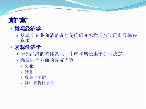 国际经济学之国民收入核算与国际收支44页PPT