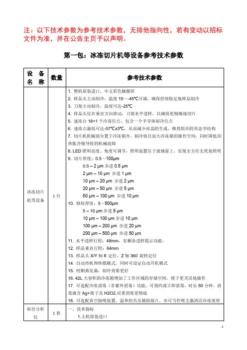 仪器设备申购计划单