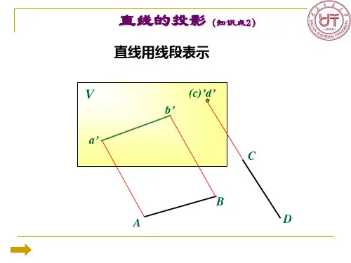 02直线的投影与三视图