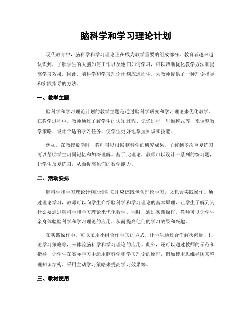 脑科学和学习理论计划