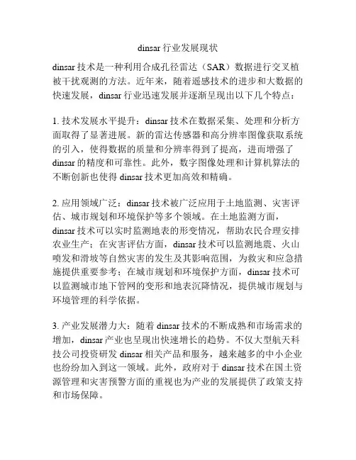 dinsar行业发展现状
