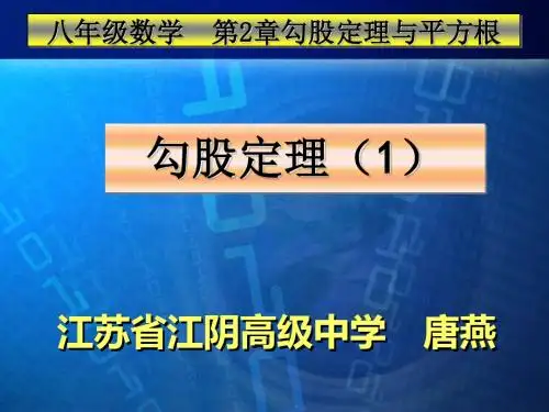 勾股定理ppt24 苏科版